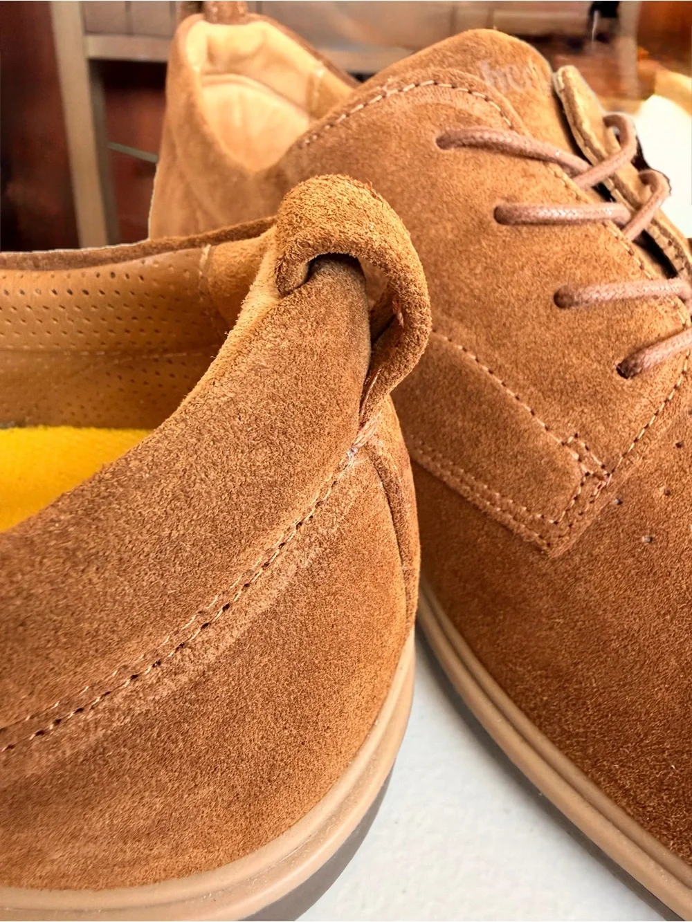 Amberjack The Original Grizzly Men’s Suede Derby Lace-up Round Toe Brown 11